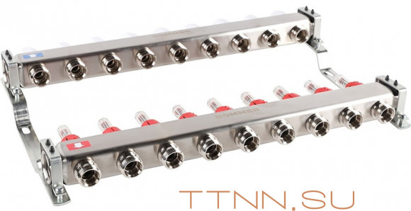 Для отопления Rommer 1"/3/4"x9 с расходомерами (RMS-1200-000009) Для отопления Rommer 1"/3/4"x9 с расходомерами (RMS-1200-000009)