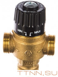 Смесительный клапан STOUT 3/4 НР 30-65°С KV 1,8 Смесительный клапан STOUT 3/4 НР 30-65°С KV 1,8