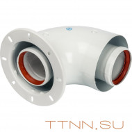 Адаптер коаксиальный STOUT для котла 90° D60/100