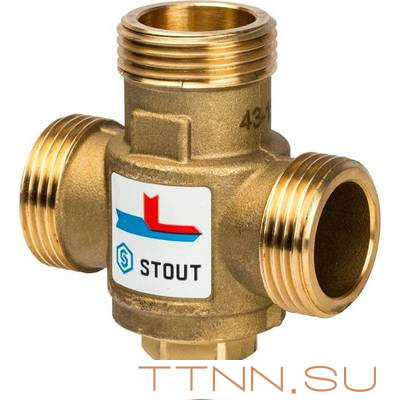 Смесительный клапан STOUT G 1 М-G 1 1/2F-G 1 M 60°С Смесительный клапан STOUT G 1 М-G 1 1/2F-G 1 M 60°С