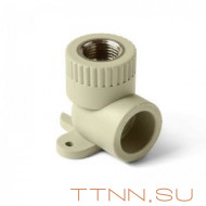 Угольник комбинированный с креплением с внутренней резьбой Pro Aqua 25-1/2 Угольник комбинированный с креплением с внутренней резьбой Pro Aqua 25-1/2