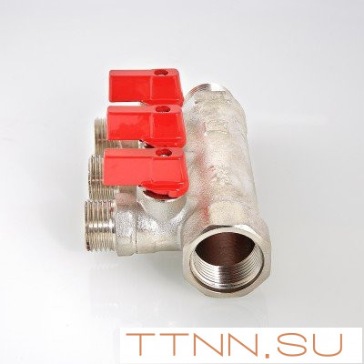 Коллектор с отсекающими кранами Valtec 1*2*1/2 VT.580 Коллектор с отсекающими кранами Valtec 1*2*1/2 VT.580