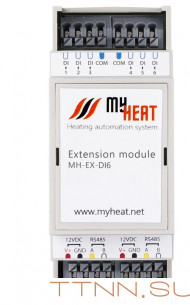 Дискретный блок расширения MY HEAT DI6 (6298) Дискретный блок расширения MY HEAT DI6 (6298)