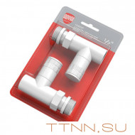 Набор вентелей Royal Thermo PIANO, ПРЯМОЙ, (2 шт) белый Набор вентелей Royal Thermo PIANO, ПРЯМОЙ, (2 шт) белый