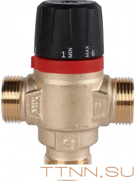 Смесительный клапан Rommer 3/4" НР 20-43°С KV 1,6 (RVM-0121-164320) боковое смешивание Смесительный клапан Rommer 3/4" НР 20-43°С KV 1,6 (RVM-0121-164320) боковое смешивание