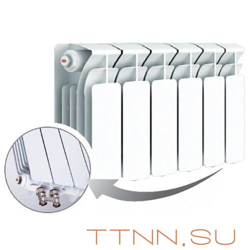 Радиатор биметаллический Rifar Base 350 Ventil 6 секций Радиатор биметаллический Rifar Base 350 Ventil 6 секций