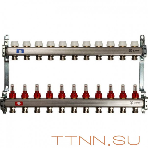 Коллектор с расходомерами STOUT SMS 0917 000011 Коллектор с расходомерами STOUT SMS 0917 000011