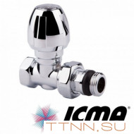 Вентиль ручной регулировки, прямой, ICMA, полированный хром, с "антипротечкой", 1/2" Вентиль ручной регулировки, прямой, ICMA, полированный хром, с "антипротечкой", 1/2"