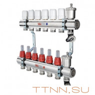 Для отопления VALTEC 1"х6 вых. Евроконус 3/4" с расходомерами в сборе Для отопления VALTEC 1"х6 вых. Евроконус 3/4" с расходомерами в сборе