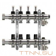Коллекторная группа TIM 6 выходов KCS1006 без кранов нержавеющая сталь