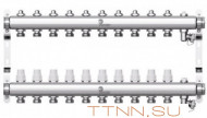 Коллектор нерж. для отопления Wester 1"-3/4 в сборе на 10 выходов с 2 заглушками Коллектор нерж. для отопления Wester 1"-3/4 в сборе на 10 выходов с 2 заглушками