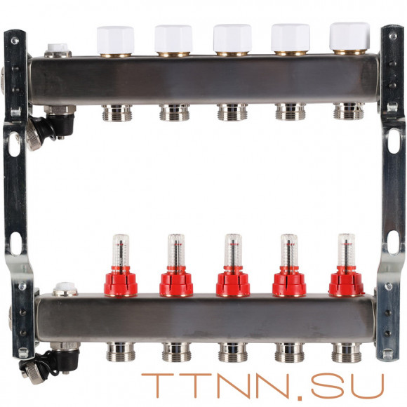 Для отопления Rommer 1"/3/4"x5 с расходомерами (RMS-1201-000005)