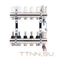 Коллекторная группа TIM 9 выходов KC009 без кранов латунь