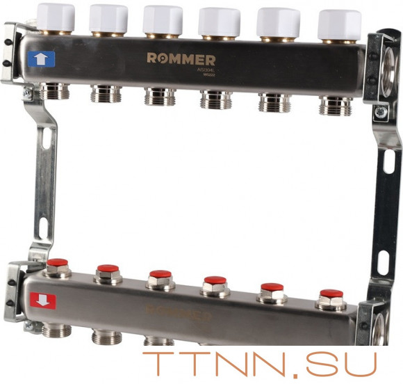 Для отопления Rommer 1"/3/4"x6 с запорными клапанами (RMS-3200-000006) Для отопления Rommer 1"/3/4"x6 с запорными клапанами (RMS-3200-000006)