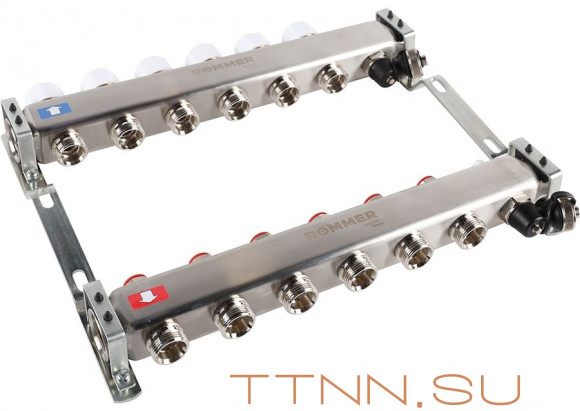 Для отопления Rommer 1"/3/4"x6 с запорными клапанами (RMS-3201-000006)