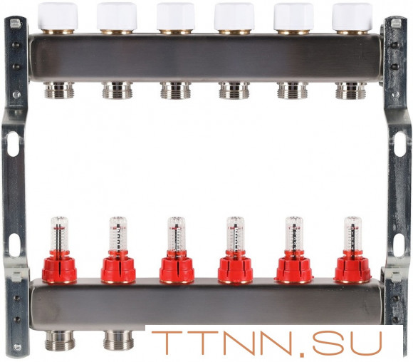 Для отопления Rommer 1"/3/4"x6 с расходомерами (RMS-1200-000006)