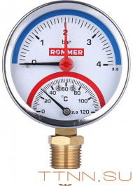 Термоманометр Rommer RIM-0006-800415 Термоманометр Rommer RIM-0006-800415