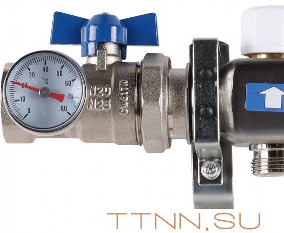 Для отопления Rommer 1"/3/4"x7 с запорными клапанами (RMS-3210-000007)