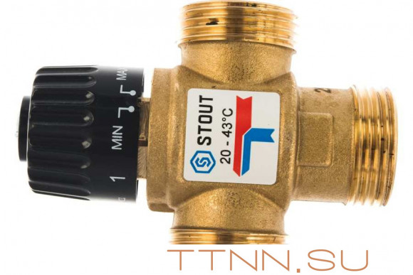 Смесительный клапан STOUT 1 НР 20-43°С KV 2,5 м3/ч Смесительный клапан STOUT 1 НР 20-43°С KV 2,5 м3/ч