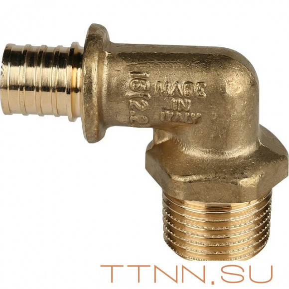 Угольник-переходник с наружной резьбой 25xR 3/4" для труб из сшитого полиэтилена Угольник-переходник с наружной резьбой 25xR 3/4" для труб из сшитого полиэтилена