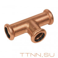 Тройник Sanha ВПр, 22x15x22, для медных труб прессовой Тройник Sanha ВПр, 22x15x22, для медных труб прессовой