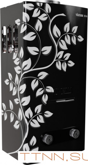 Газовый проточный водонагреватель VilTerm S10 Print (лоза) черная Газовый проточный водонагреватель VilTerm S10 Print (лоза) черная