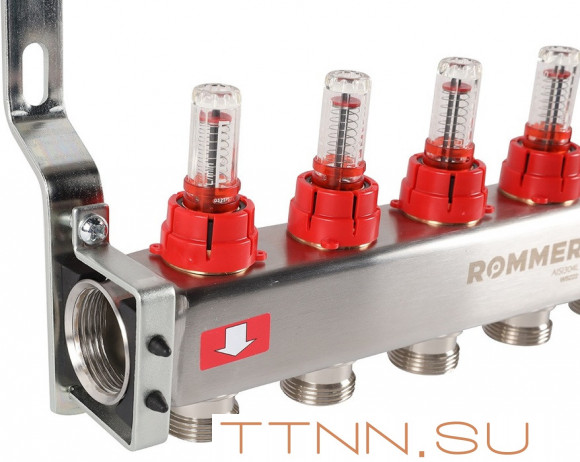 Для отопления Rommer 1"/3/4"x8 с расходомерами (RMS-1201-000008) Для отопления Rommer 1"/3/4"x8 с расходомерами (RMS-1201-000008)