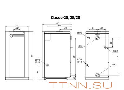 Напольный газовый котел Лемакс Classic-20V Напольный газовый котел Лемакс Classic-20V