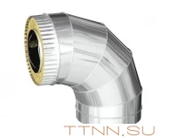 Сэндвич-отвод угол 90° Ф110х200 Сэндвич-отвод угол 90° Ф110х200