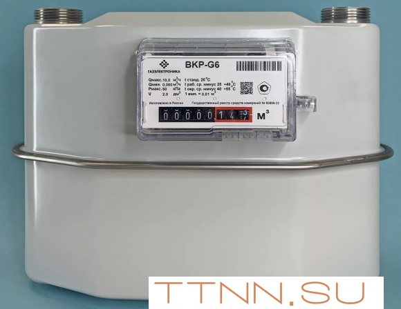 Счетчик газа ВКР-G6 левый 250 Счетчик газа ВКР-G6 левый 250