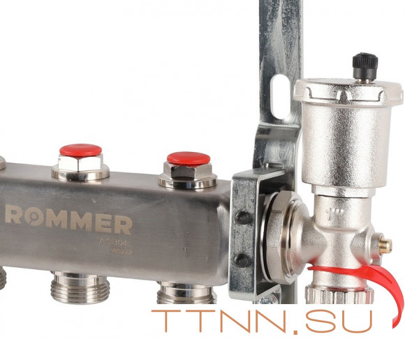 Для отопления Rommer 1"/3/4"x9 с запорными клапанами (RMS-3210-000009) Для отопления Rommer 1"/3/4"x9 с запорными клапанами (RMS-3210-000009)